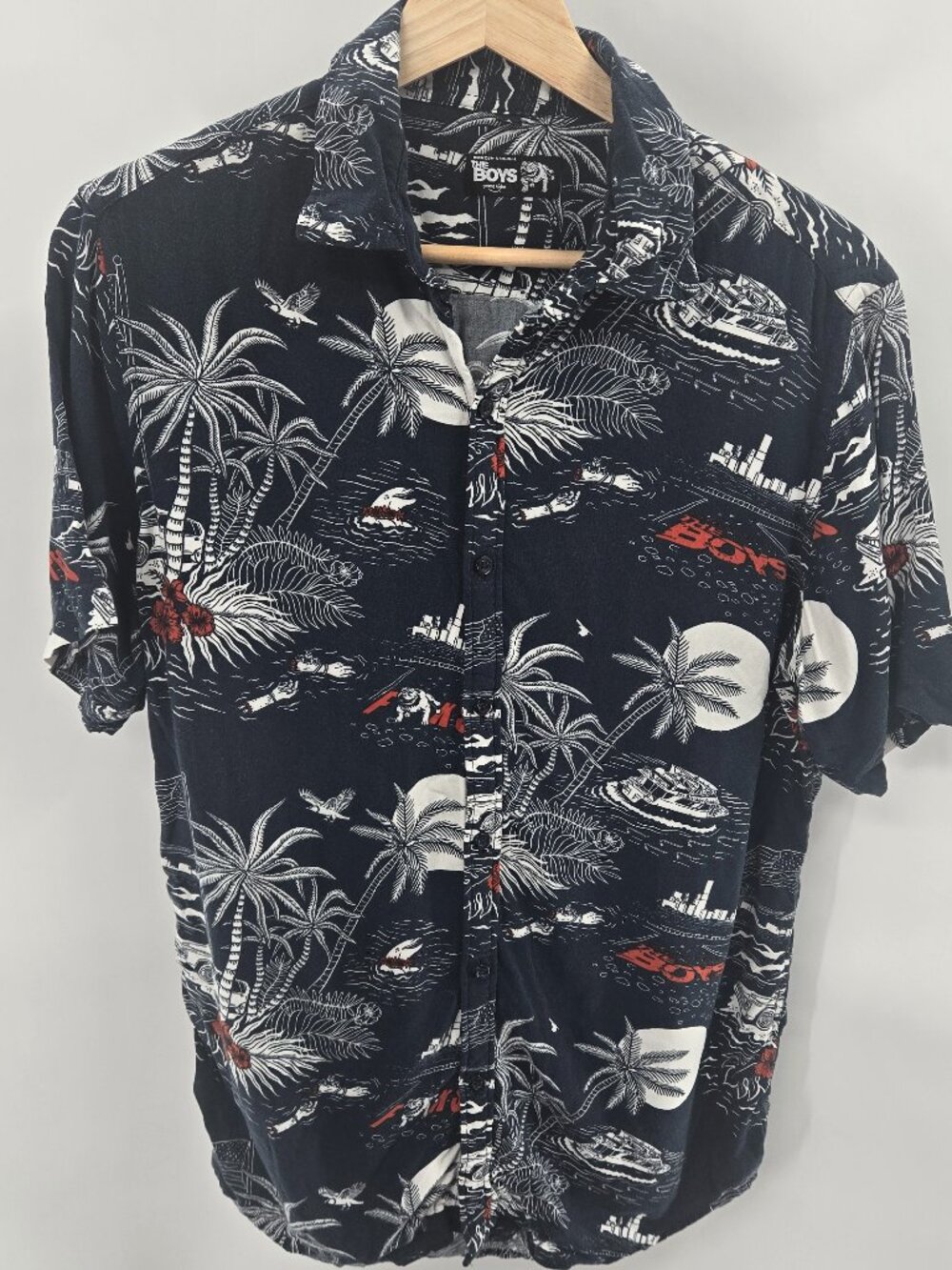 The Boys Official Prime Video Billy Butcher Hawaiian Shirt Size Small